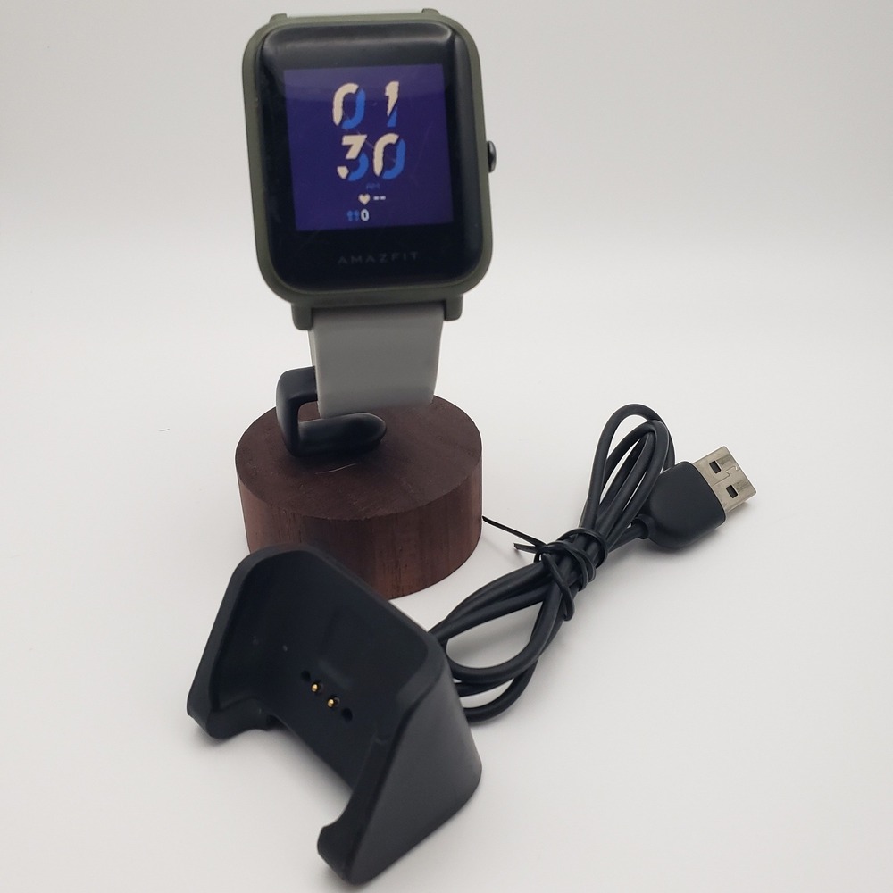 Amazfit Bip Smartwatch Olive Green Gray A1608 Fitness Tracker Sport - Tested